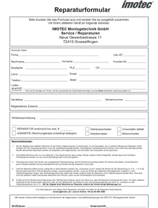 Reparaturformular | IMOTEC GmbH - Elektroschrauber & Drehmoment-Messgeräte